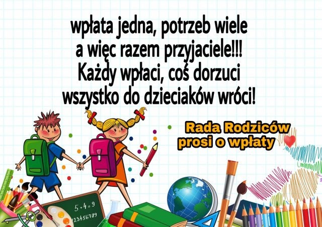 WPŁATY NA RADĘ RODZICÓW